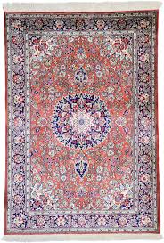 vine persian qum silk rug with