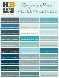 Benjamin Moore Color Palette Coastal Teal Aqua Blue
