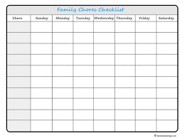 Chore List Spring Cleaning Chores For Kids