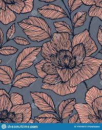 Seamless Pattern With Abstract Flowers Creative Floral