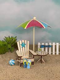 Miniature Beach Umbrella Fairy Garden