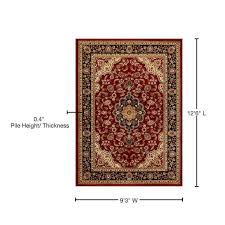 well woven barclay medallion kashan red