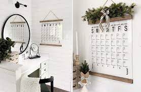 Dry Erase Wooden Framed Wall Calendar