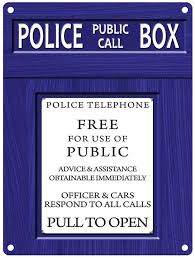 Doctor Who Police Box Metal Wall Sign