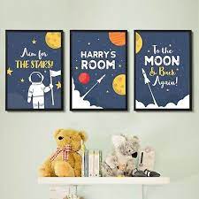 Wall Art Space Theme For Boys Bedroom