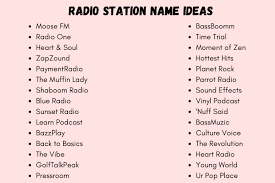 radio station name ideas