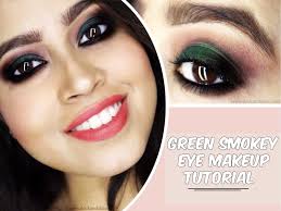 green smokey eye makeup tutorial