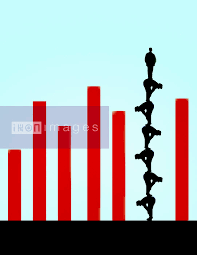 Ikon Images Man Standing On Top Of Human Pyramid Forming