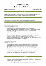Commissioned Sales Associate Resume Samples Qwikresume