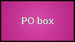 po box meaning you
