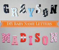 Name On Nursery Wall For Baby Boy Diy