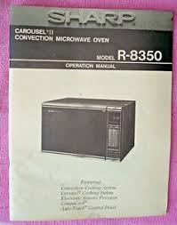 During convection heating, hot air is circulated through­. Vintage Sharp Carousel R 8350 Conveccion Horno De Microondas Papel Ii Libro Manual 1984 Ebay