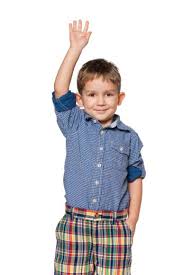 Image result for kid with hand up