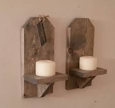 Rustic Wood Wall Sconce Pair 12 Wall