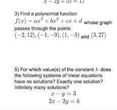 solved 3 find a polynomial function