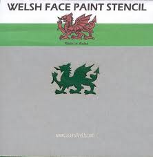 welsh face paint stencil welsh dragon