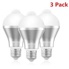 3 Pack 9w Motion Activated Led Bulb Motion Sensor Light Bulb E26 E27 Cold White Motion Detection Outdoor Indoor Led Night Light Bulbs For Front Door Garage Basement Hallway Stairs Walmart Com
