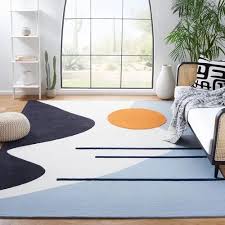 wool plain hand tufted modern carpets