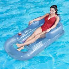 New swimline 9078 pool ufo squirter inflatable lounge chair w/ 110v air pump. Rocking Inflatable Lounge Swimming Pool Float Chair Raft Lounger Water Recliner For Sale Online Ebay