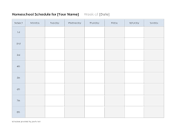 Free Printable Schedule Template Weekly Appointment Calendar
