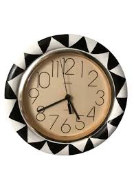 White Art Deco Og Wall Clocks For