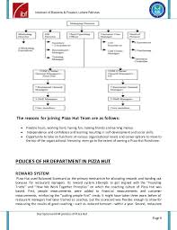 Pizza Hut Organizational Chart Term Paper Sample