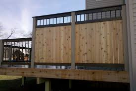 Cedar Wood And Trex Deck Privacy Wall