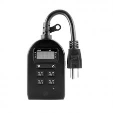 Mytouchsmart Indoor Outdoor Plug In Simple Set Digital Timer Black