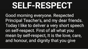 self respect sch in english