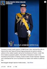 However, the name of daing a malek daing a rahaman had repeatedly appeared as either director or shareholder in companies where the johor royal family has. Who Offered Johor Sultan To Take Up The Next Agong Post