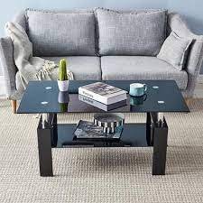 Clear Rectangle Glass Coffee Table