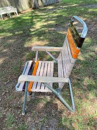 Lawn Chair Aluminum Vinyl Strap Folding