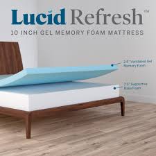 gel memory foam mattress firm queen