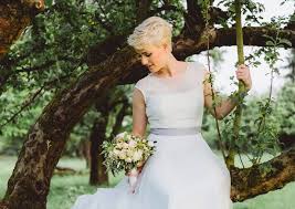 An updo wedding hairstyle can be made to look more casual by skipping the hair accessories and keeping with simple jewelry. Best Wedding Hairstyles For Short Hair