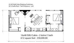 +what is the square footaga os a 16x40 building : But I Want A Big Little Corten Cabin Shed House Plans Cabin Floor Plans House Floor Plans