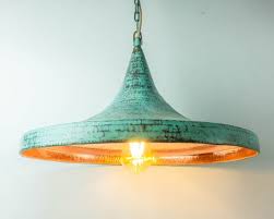 Oxidized Copper Pendant Lamp Shade