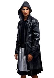 Spanish Designer Black Raincot Coat