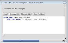 ms sql server drop foreign key from a