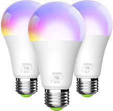 Amazon Com Berennis Smart Light Bulb A19 E26 Rgbcw Wifi Dimmable Multicolor Led Lights Compatible With Alexa Google Home And Ifttt No Hub Required 7w 60w Equivalent 3 Pack Home Improvement