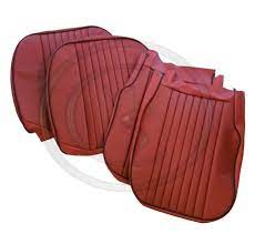 Front Leather Seat Cover Kit Red