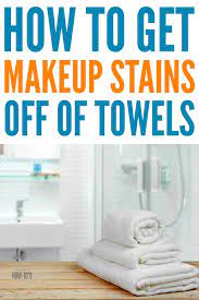 how to get makeup stains off of towels