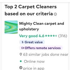 mighty clean carpet and upholstery