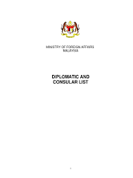 City real properties sdn bhd. Diplomatic And Consular List Pdf Consul Representative Diplomatic Rank