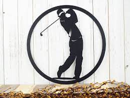 Golfer Metal Wall Art Golfer Gift Golf