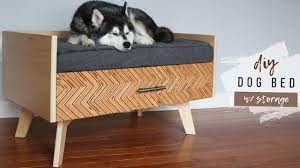 build a modern diy dog bed with storage