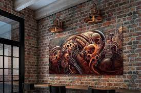 Dystopian Wall Canvas Steampunk Wall