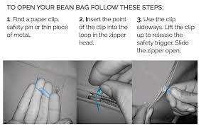 Child safety bean bag zipper locklocking zipper bag. How To Fill A Bean Bag 7 Steps To Fill One Easily Bliss Bean Bags Australia