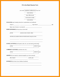 Free Printable Fill In The Blank Resume Templates Of Free