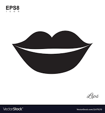 lips black icon isolated royalty free