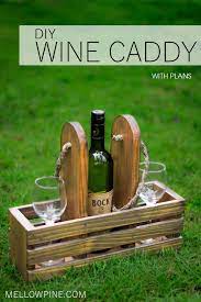 Diy Wine Bottle And Glass Caddy With